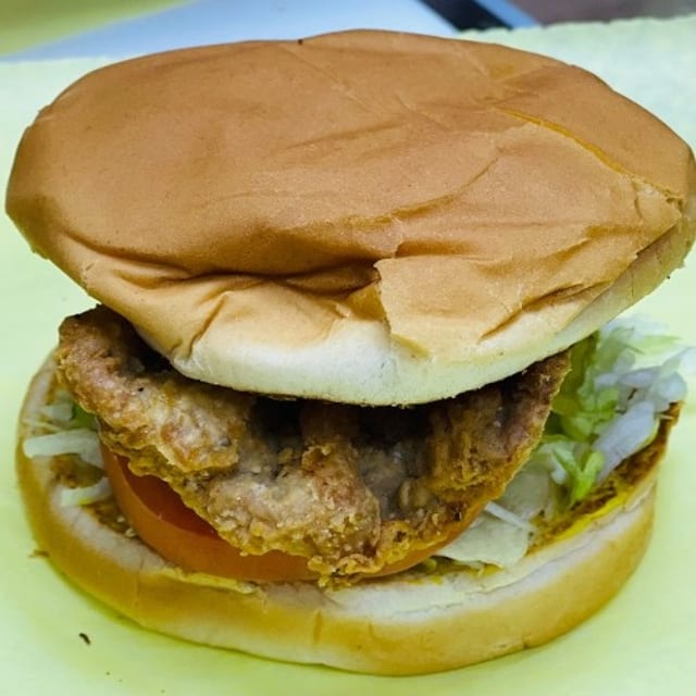 Fried Steak Sandwich.